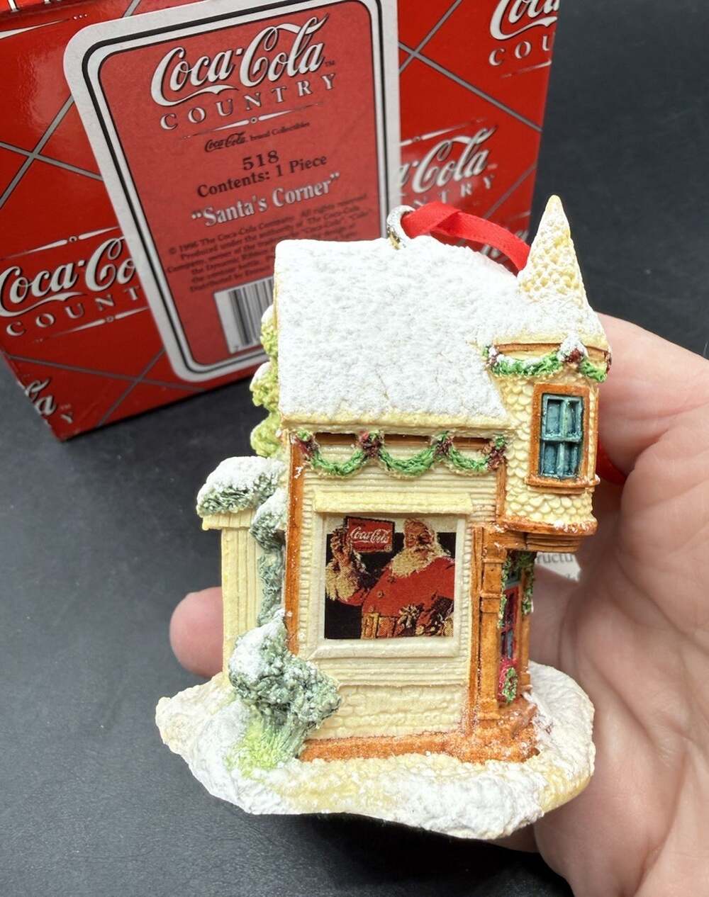 Lilliput Lane Ornament Coca Cola Santa's Corner 1996 Limited Edition MIB -BB1